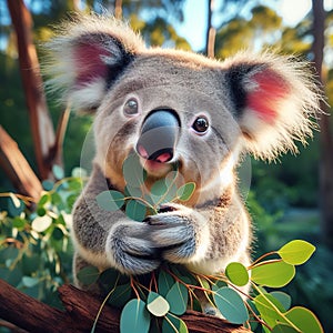 Cute Australian animals - KOALAS. Generative AI