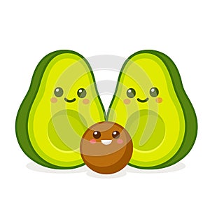 Cute avocado family photo