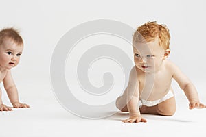 Cute Babies Crawling