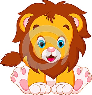 Cute babies lion