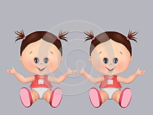 Cute babies, twins twin brothers i twin girls and baby boy. health and baby care, greeting card, postcard, healthy babies,