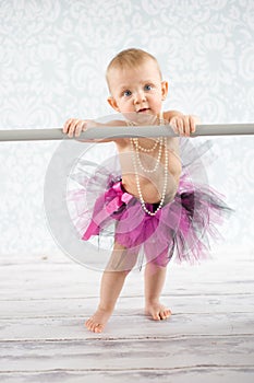 Cute baby ballerina