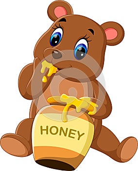 Cute baby bear cartoon