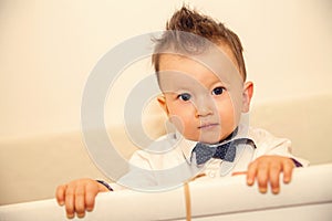 Cute baby boy, with bow tie