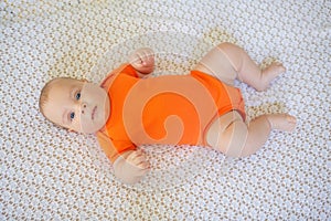 Cute baby boy, looking at the camera