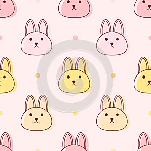 Cute baby bunny seamless pattern for digital printing
