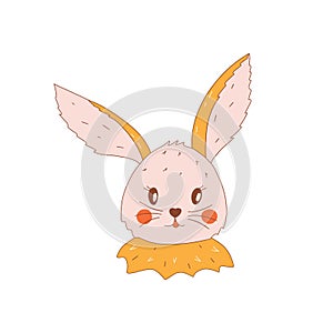 Cute baby bunny. Vector hand drawn animal