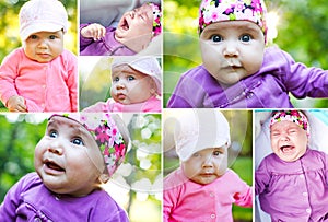 Cute baby collage