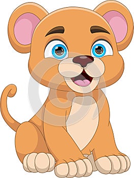 cute baby Cougars cartoon