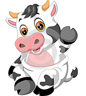 cute baby cow cartoon