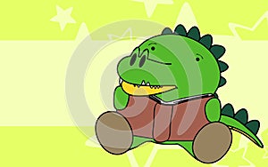 Cute baby crocodile cartoon holding book background