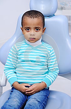 Cute baby in the dental chair