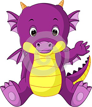 Cute baby dragon cartoon