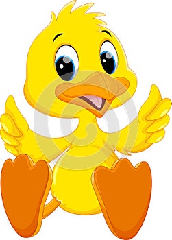 Cute baby duck cartoon thumb