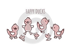 Cute baby duck kids collection