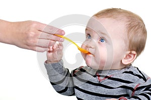 Cute Baby Eating Lunch
