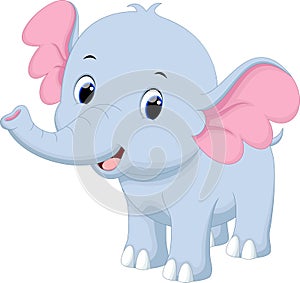 Cute baby elephant cartoon