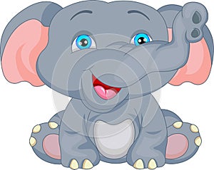 Cute baby elephant cartoon