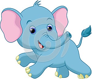 Cute baby elephant cartoon