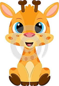Cute Baby Giraffe Cartoon Character