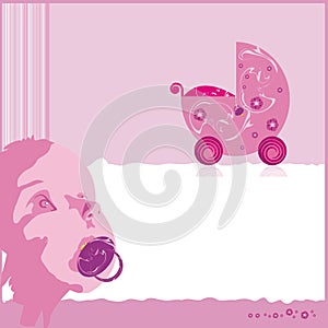 Cute baby girl card