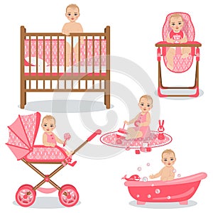 Cute Baby Girl Set.