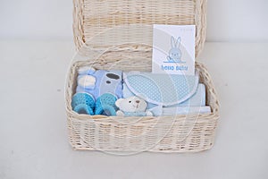 cute baby hampers as a background