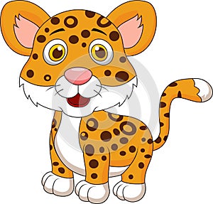 Cute baby jaguar cartoon photo