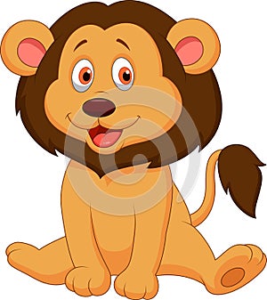 Cute baby lion cartoon