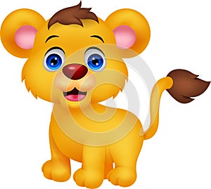 Cute baby lion cartoon