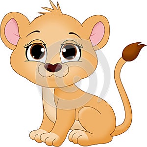 Cute Baby Lion Cub