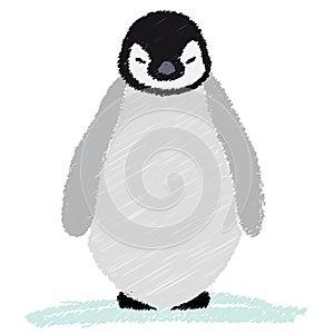 Cute baby penguin vector