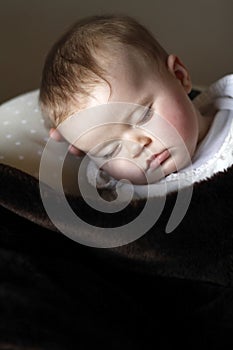 Cute baby portrait sleeping