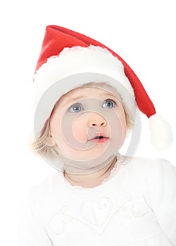 Cute baby in Santa's hat