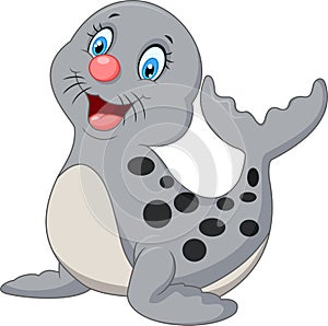 Cute baby seal cartoon