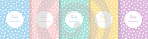 Cute baby seamless pattern. Repeating kid background. Girls and boys design fpr prints. Repeated simple dot texture. Repeat child