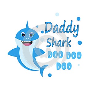 Cute baby shark vector illustration