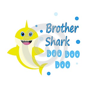Cute baby shark vector illustration