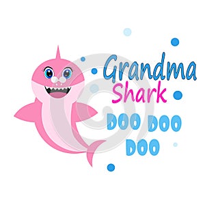 Cute baby shark vector illustration