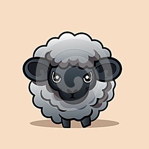 Cute baby sheep vector illustration for baby shower, greeting card, party invitation, fashion clothes t-shirt print