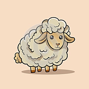 Cute baby sheep vector illustration for baby shower, greeting card, party invitation, fashion clothes t-shirt print