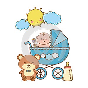 Cute baby shower cartoon photo