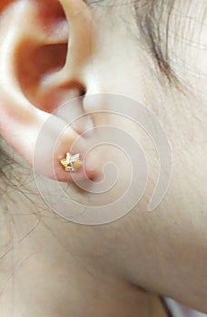 Cute baby star shaped baby top earings