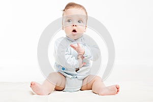 Cute baby studio portrait