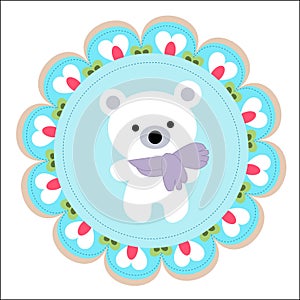 Cute baby template for greetings or invitations