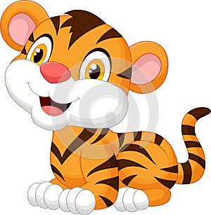 Cute baby tiger cartoon