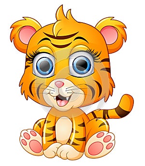 Cute baby tiger cartoon