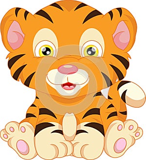 Cute baby tiger cartoon