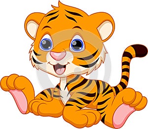 Cute baby tiger cartoon