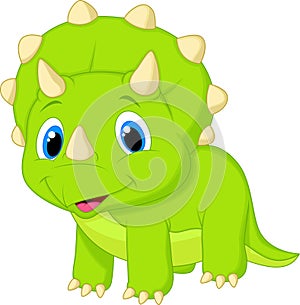 Cute baby triceratops cartoon